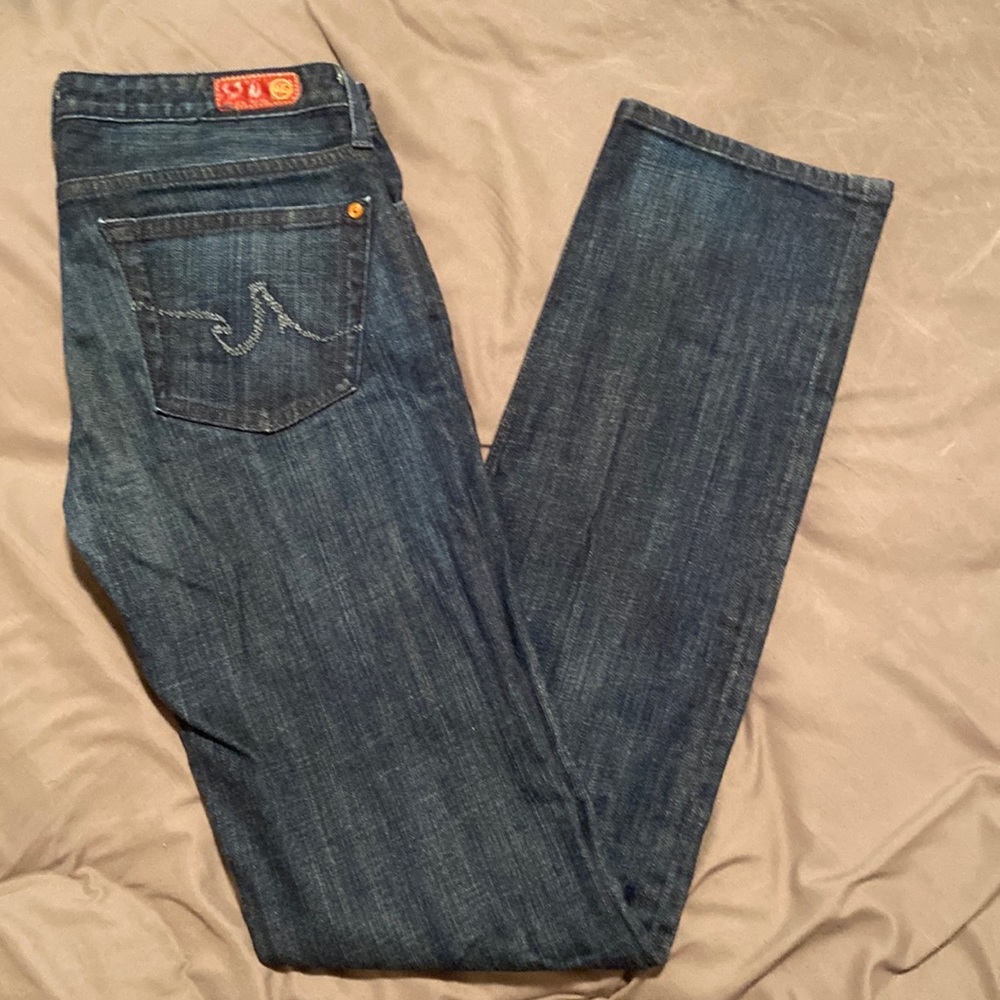 AG Adriano Goldschmeid Casablanca Dark Denim Straight Leg Jeans